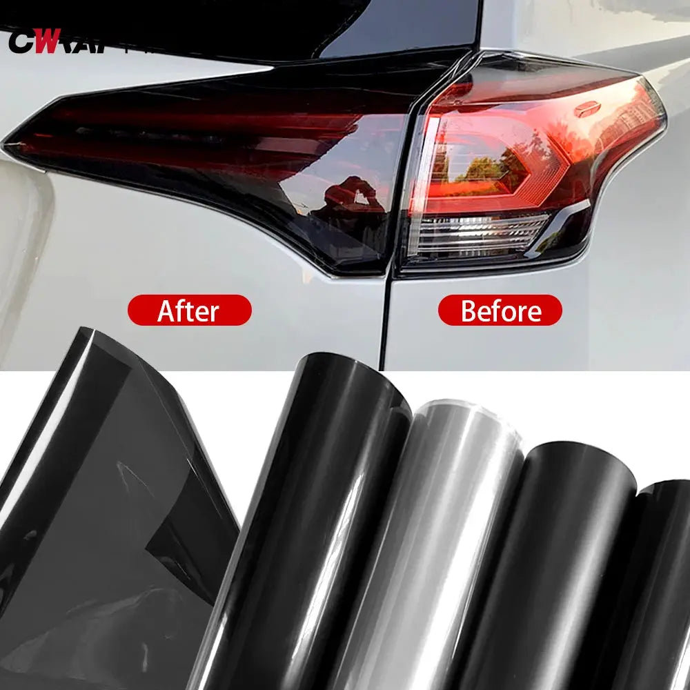 40cm Car Headlight Taillight Smoke Black PVC Films Tint Headlight Taillight Wrap Cover Sticker for Motorcycle Car Accessories from PriceLows™
