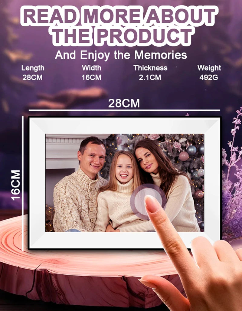 Digital Picture Frame | 10.1 Inch Display | 1280x800 IPS HD | 32GB WiFi