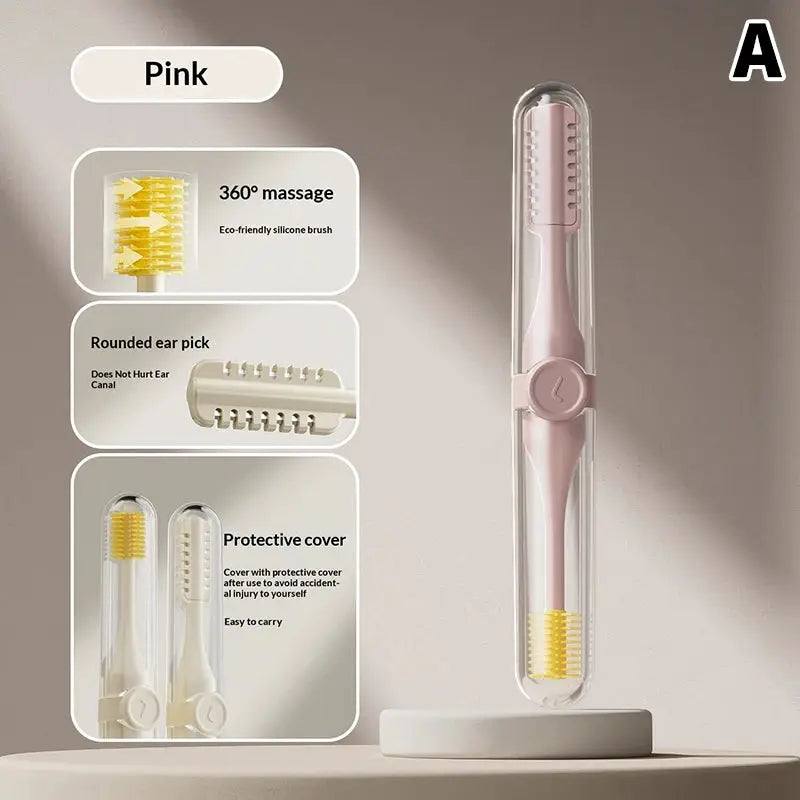 1pcs Double-Ended Nose Silicone Brush Manual Nose Hair Trimmer Portable Hair Scraper Shaving Nose Hair Neus Trimmer Men Ear Pick from PriceLows™