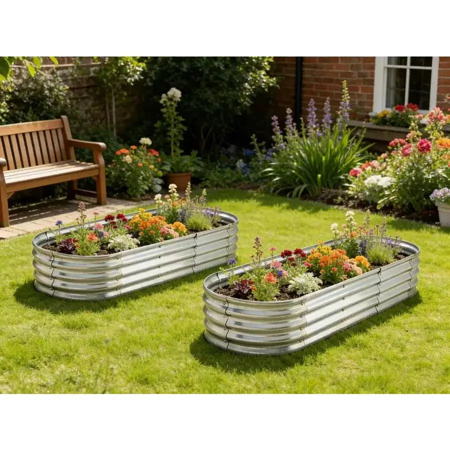 6 ft x 2 ft Raised Garden Bed Metal Elevated Planter for Vegetable Flower Herb 2pk from PriceLows™