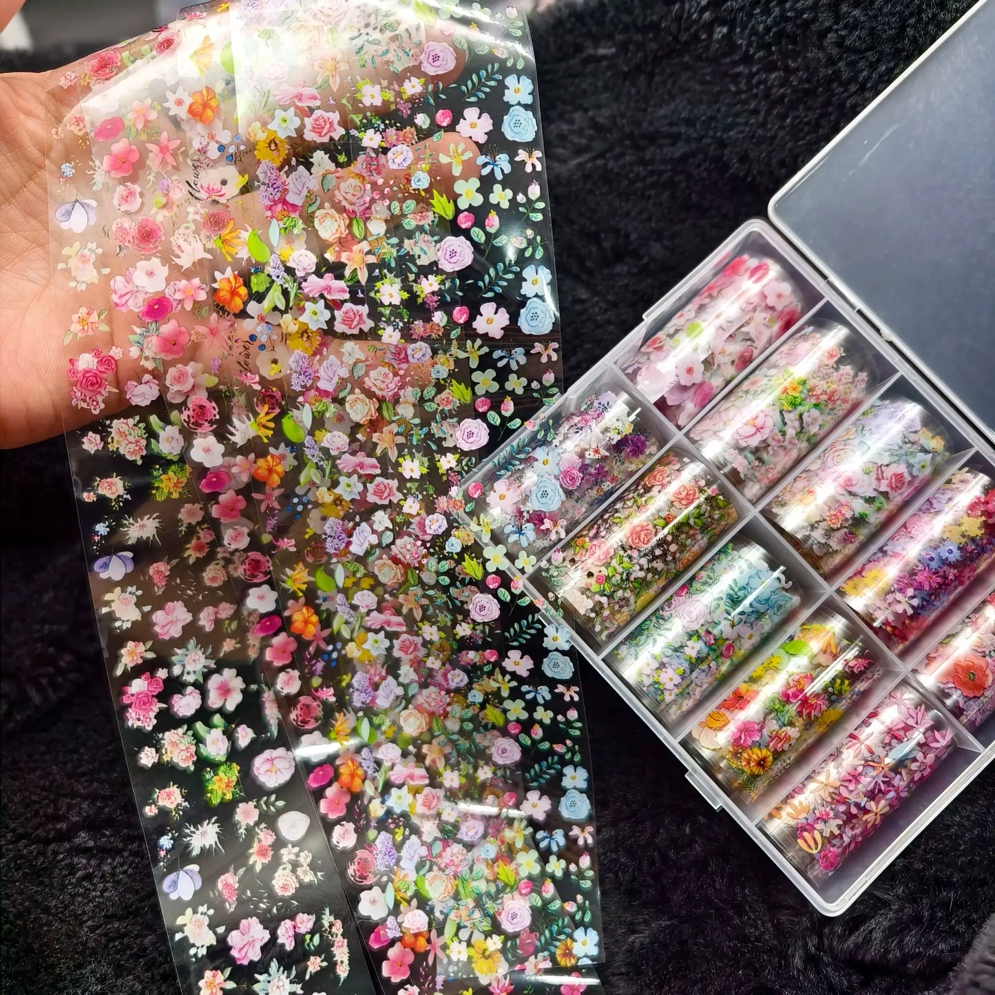 10Rolls Halloween Flower Plaid Angel Marble Bow Nail Foils Transfer Paper Nail Art Stickers Decal Nails Decoration from PriceLows™
