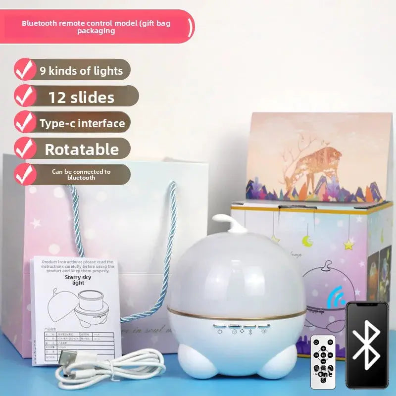 Star Projector Night Light | Bluetooth Speaker | Remote | 360 Rotation