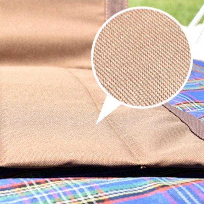 Folding Beach Chair | Metal Frame | Backrest Cushion | Outdoor Foldable