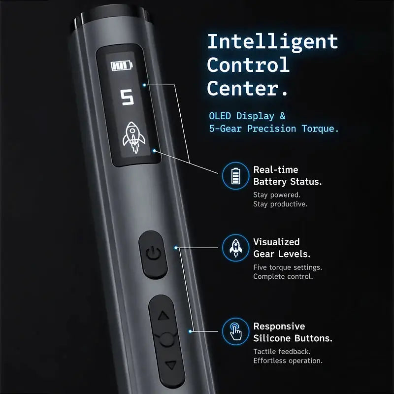 Precision Electric Screwdriver | 60 In 1 | 5 Speed Adjustable | S2 Steel Bits