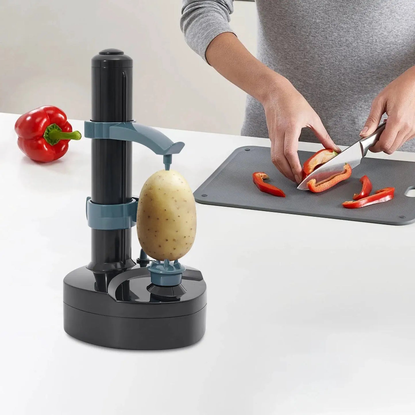 24W Kitchen Peeling Tool Electric Vegetable Peeler ABS Multifunctional Automatic Potato Apple Peeler Fruit Peeler Machine from PriceLows™