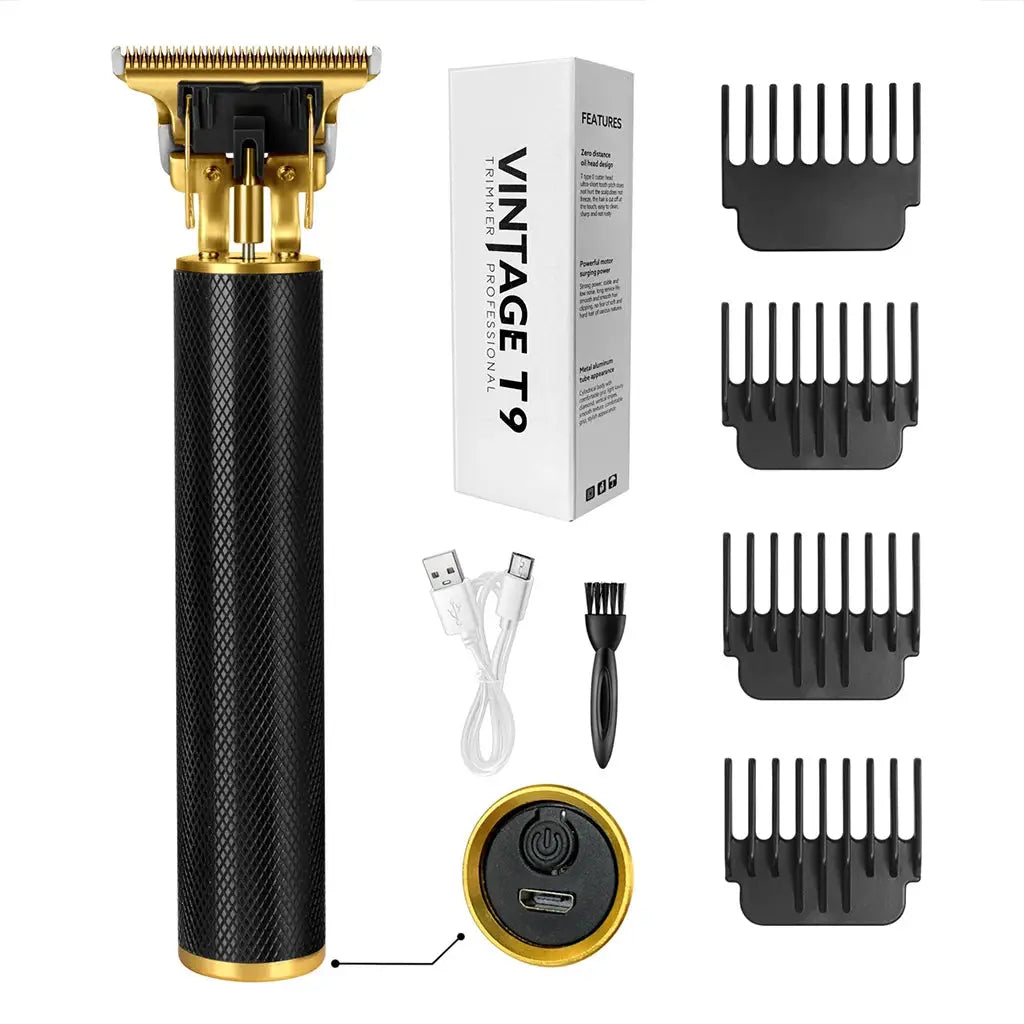 Hair Clipper Set | LCD Display | Cordless USB Rechargeable | 8 Guide Combs