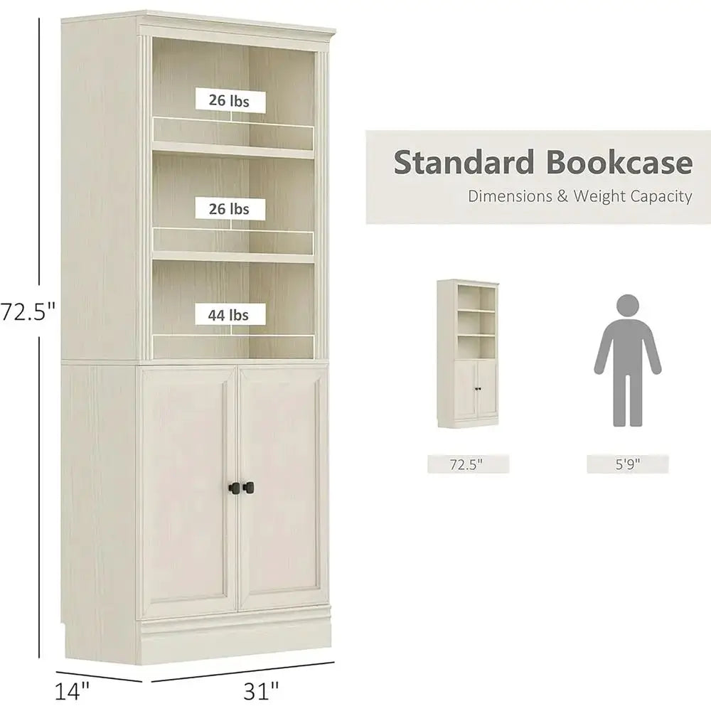 5-Tier Tall Adjustable Shelving Unit for Home Office, Living Room, or Bedroom Storage from PriceLows™