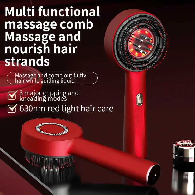 Electric Scalp Massager | Red Light Therapy | Oil Applicator | Rechargeable