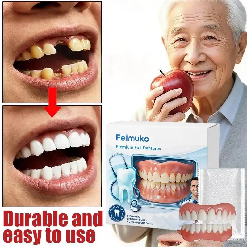 Snap-On Teeth Set | Adjustable Dentures | Adult Gap Filler