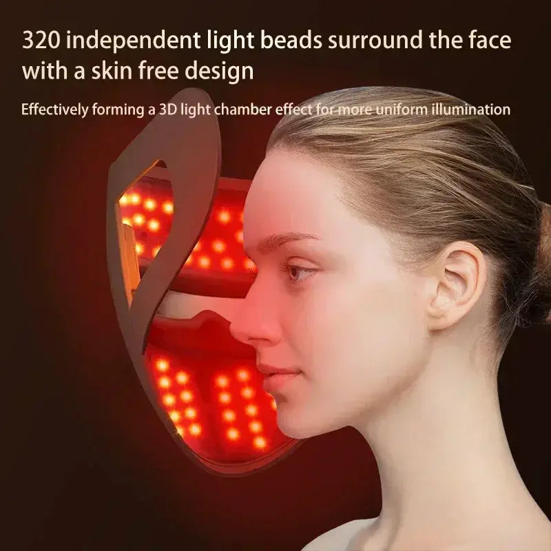 320 LED Beads Facial Photon Beauty Mask 4D Silicone Red Light Photon Skin Rejuvenation Anti Wrinkle Anti Acne Facial Beauty care from PriceLows™