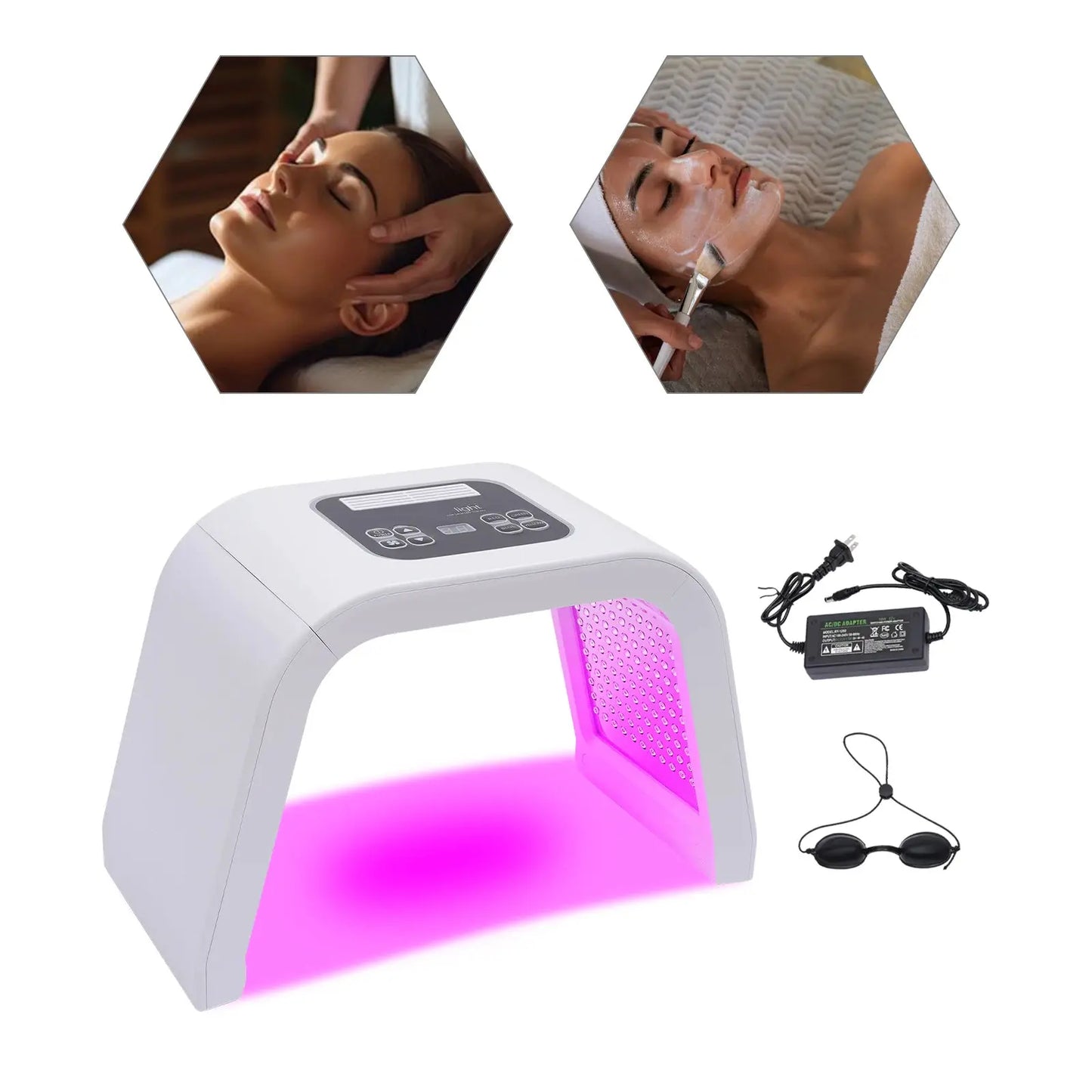 7 Color LED Light Therapy for Face, 7 in 1 Beauty Equipment for Skin Care at Home LED Mask Professional for SPA, AC100V-240V from PriceLows™