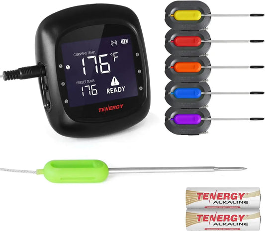 6-Probe Bluetooth BBQ Thermometer with App Control & Carrying Case from PriceLows™