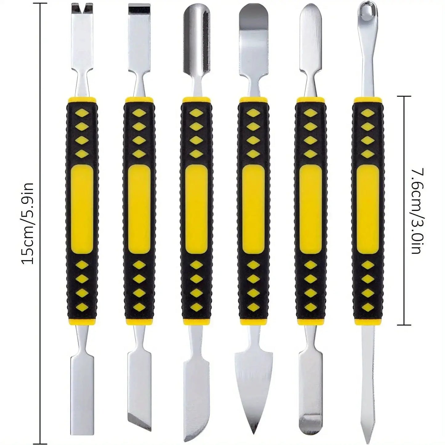 6pcs Electronic Repair Tool Set, Metal Dual-Head Pry Bars for Tablets, Laptops, Phones, Electronic Devices, No Electricity from PriceLows™
