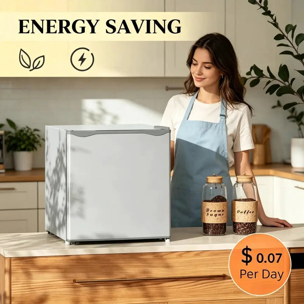 White Mini Refrigerator, Compact Single Door Fridge with 41dB Ultra Quiet Operation, Energy Saving, Small Cooler for Bedroom, Dorm, Office, Apartment, Keep Food & Beverages Fresh All Day from PriceLows™