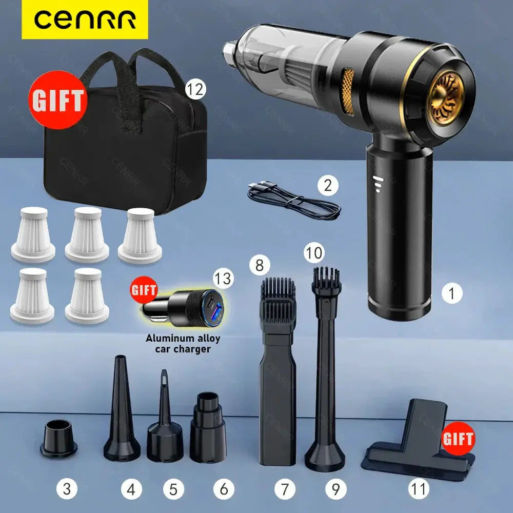 Car Vacuum Cleaner | Wireless Handheld | Battery Powered | Compact Size