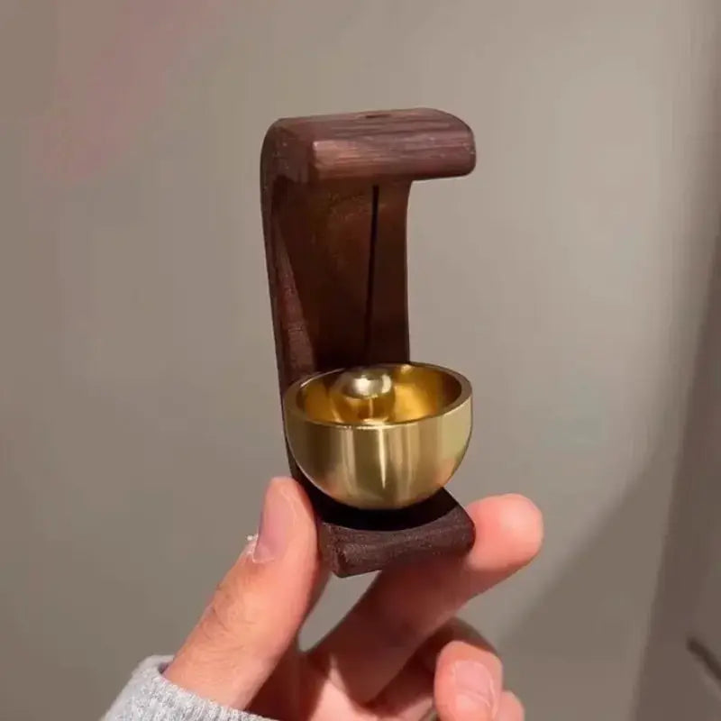 Dopamine Wind Chime Magnetic Indoor Wind Chime, Oak Material Doorbell Copper Bell, Walnut Copper Trim Home Wind Chime Doorbell from PriceLows™