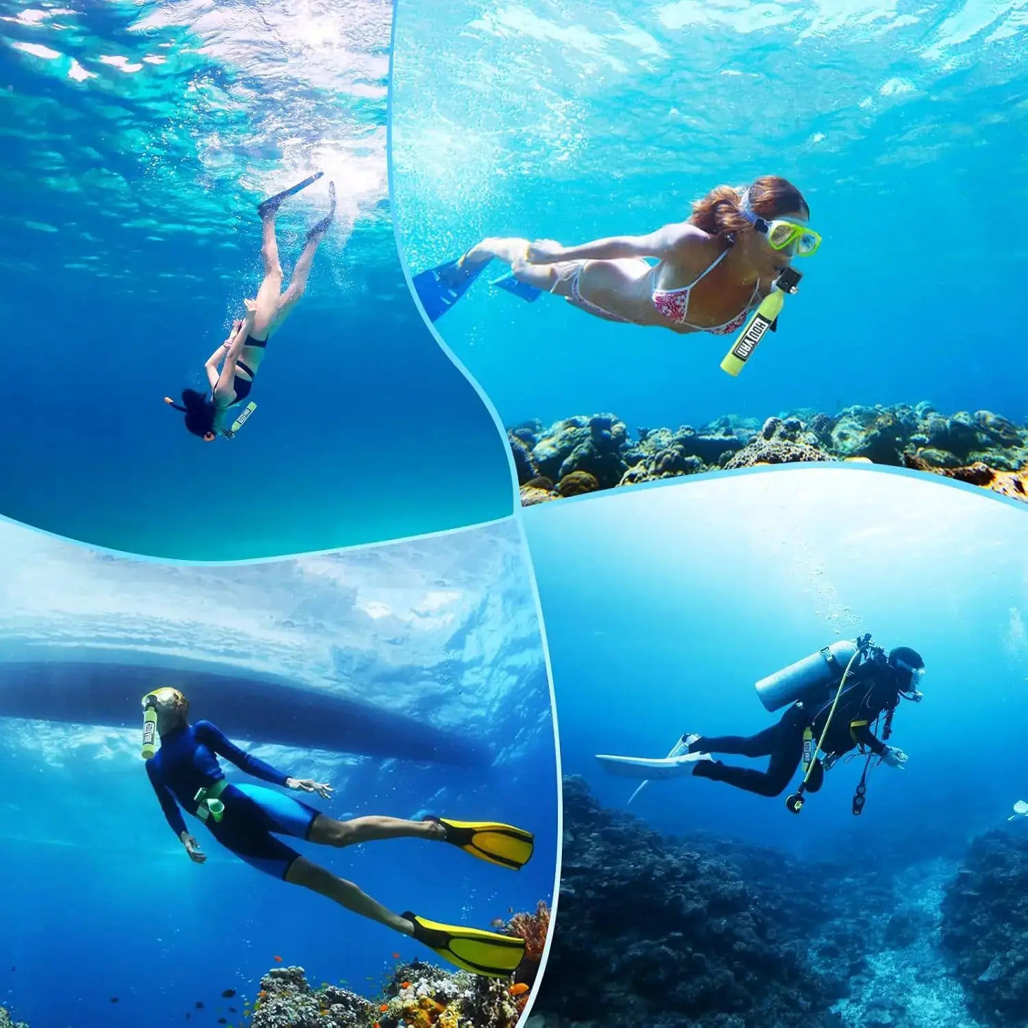 HOUVAN 0.5L Mini Diving Tank with Pump and Snorkel Mask Portable Diving Tank Essential for Outdoor Travel Unisex Gift from PriceLows™