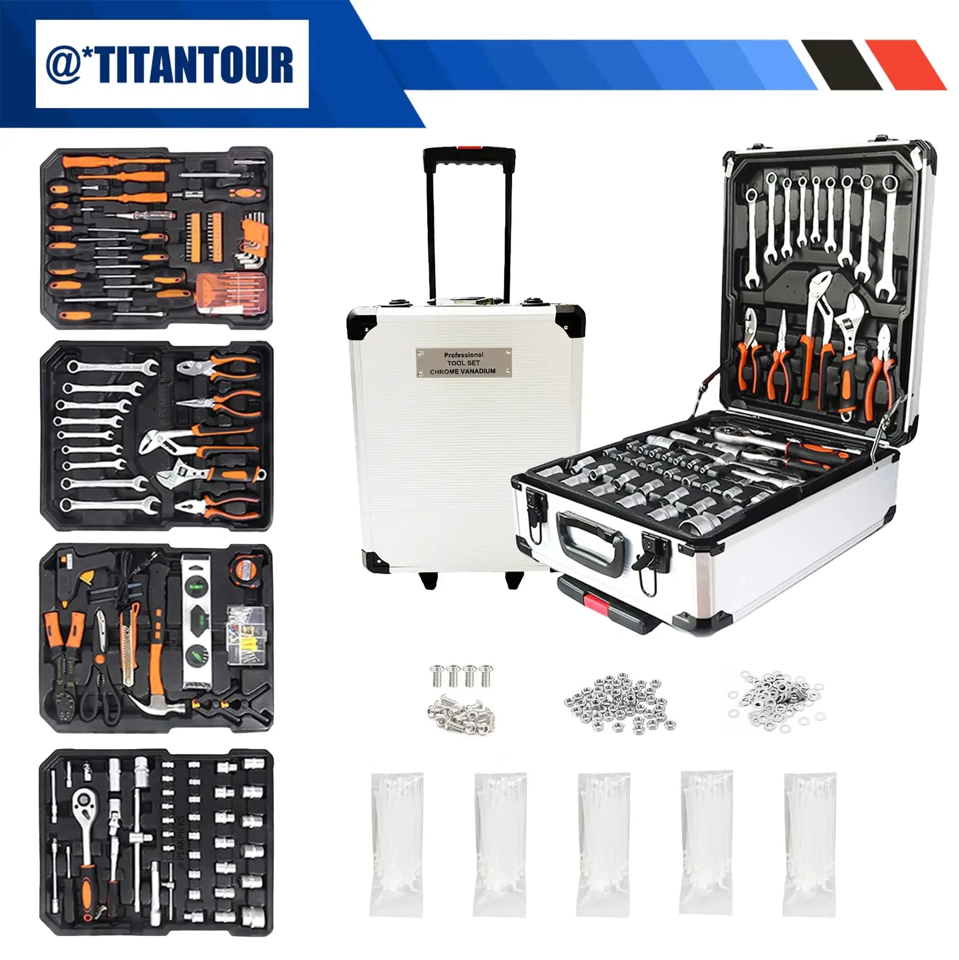 999-piece professional industrial repair tool set, automotive electrician mechanical household multifunctional, including wrench from PriceLows™