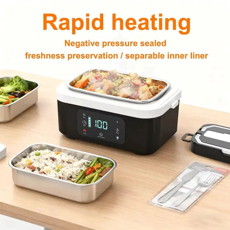 Portable Cordless Electric Lunch Boxes Automatic Self-Heating Food Warmer for Office School from PriceLows™