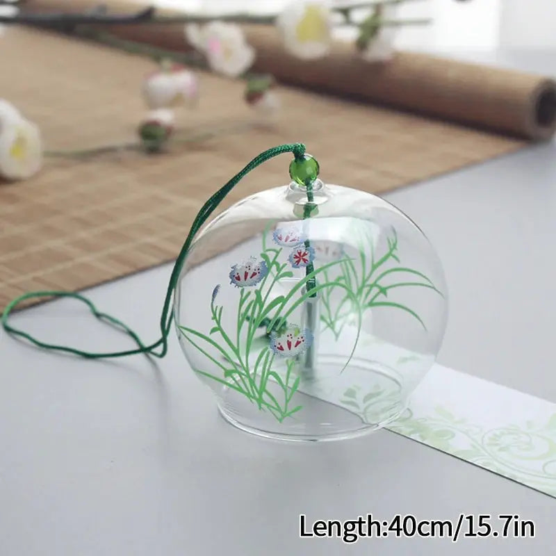 Japanese Windchime Huling Landscape Bell Glass Crystal Bell Wind Hanging Ornament Garden Landscape Japanese Wind Bell Decor 후우링 from PriceLows™