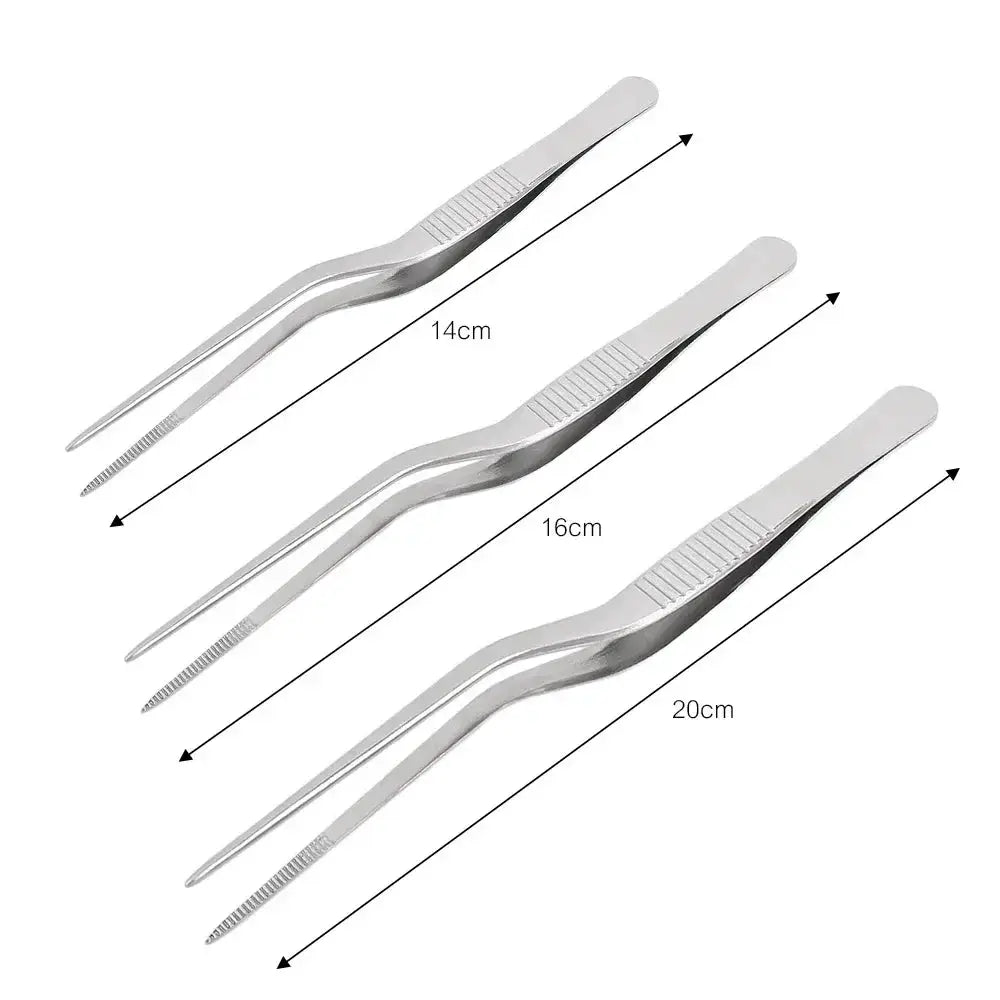 3/1Pcs Kitchen Tweezer Utensil BBQ Tweezer Food Clip Kitchen Bar Chief Tong Stainless Steel Portable for Picnic Barbecue Cooking from PriceLows™