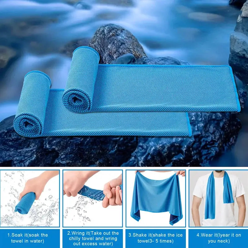 Cooling Towel | Microfiber Fabric | Instant Refresh | Compact Pouch