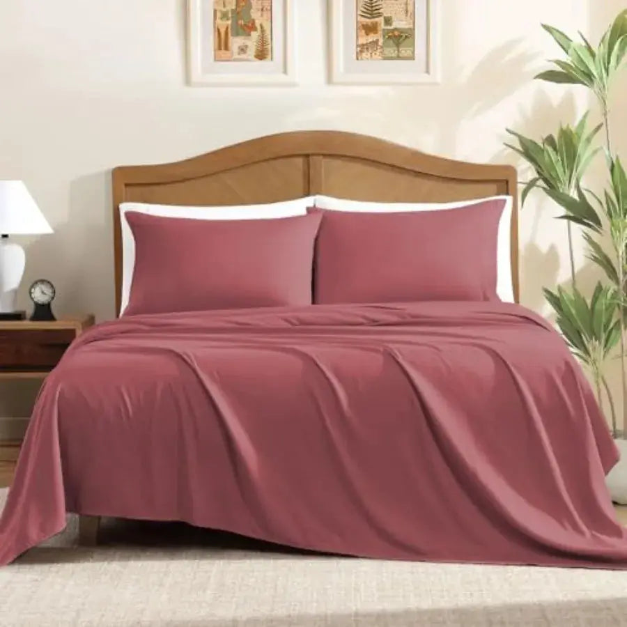 Home Sheet Set Size, 4-Piece Bedding, Lightweight and Super Soft Easy Care Microfiber Shrinkage and Fade Resistant Bedding Set from PriceLows™