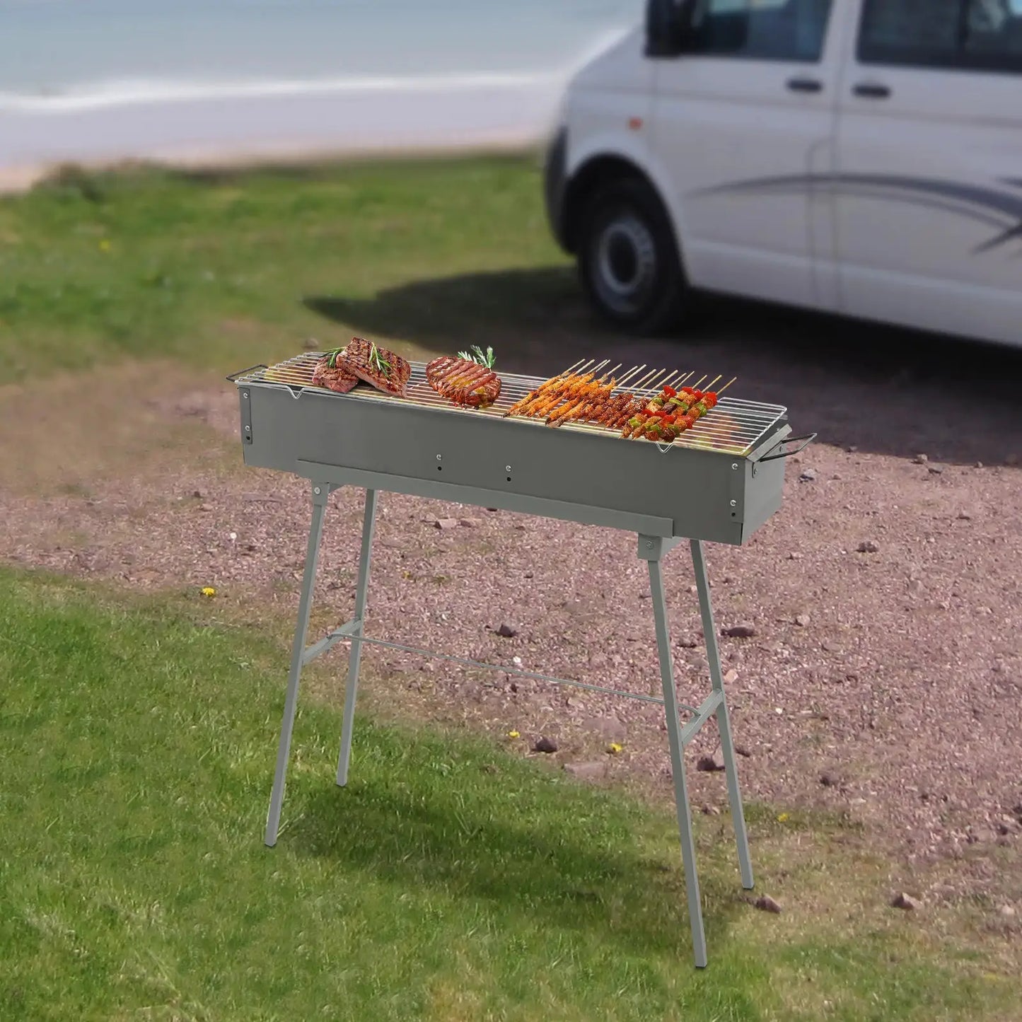 Portable BBQ Grill Folding Camping Barbecue Grill Charcoal Grills from PriceLows™