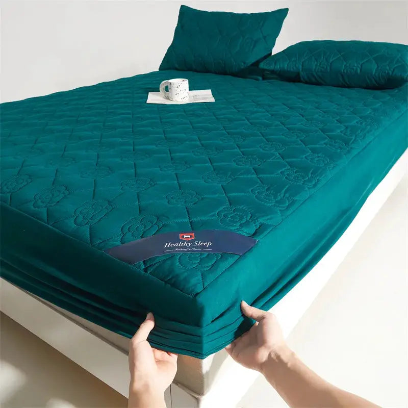 2/3pcs Waterproof Mattress Protect Set- Soft, Breathable Fitted Sheet and Pillowcase with Effective Waterproofing, Easy to Insta from PriceLows™