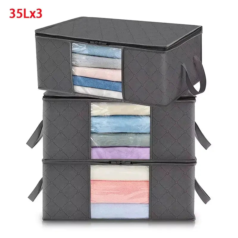 Large Capacity Clothes Storage Bag Foldable Blanket Storage Bags Storage Containers for Organizing Bedroom Closet Clothing from PriceLows™