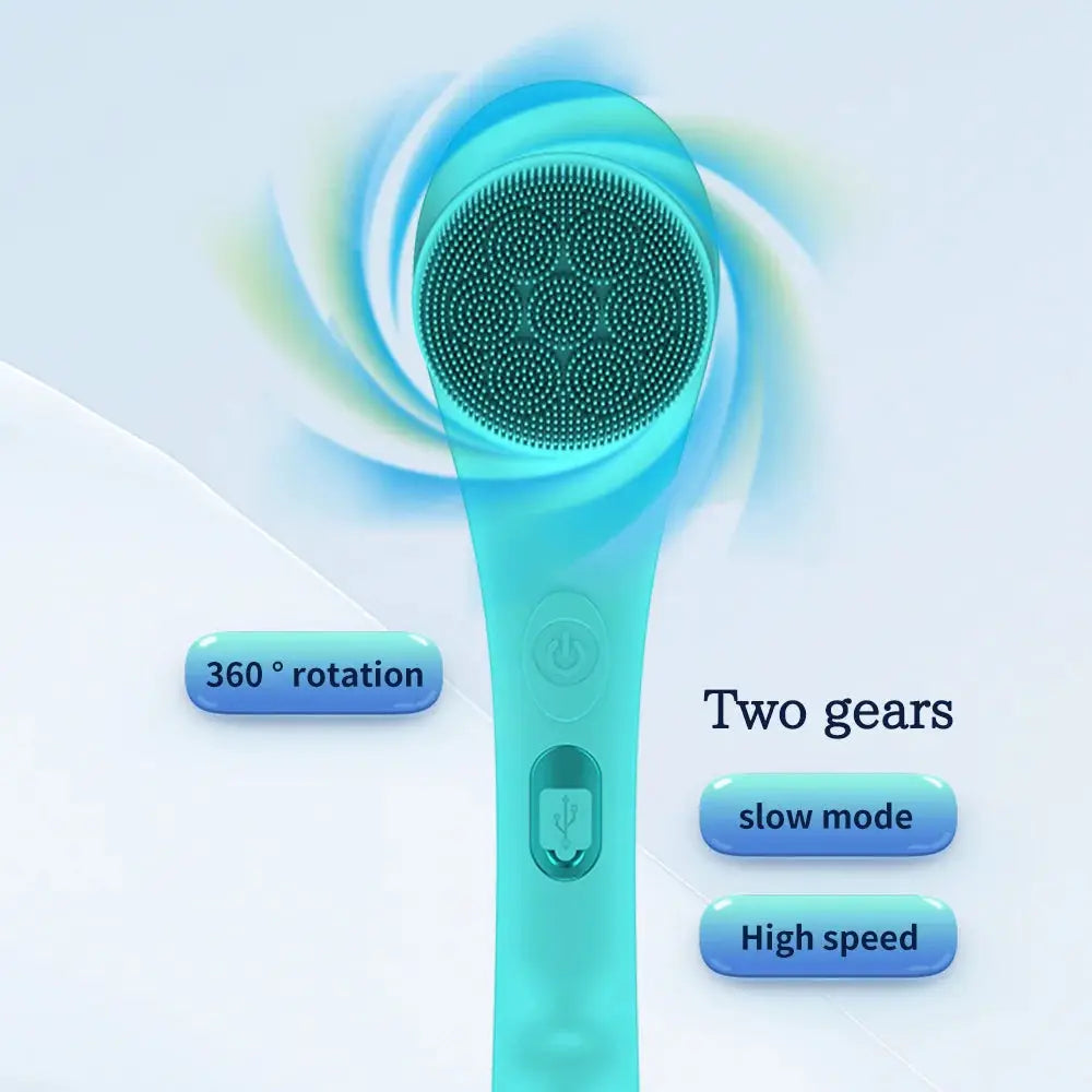 Back Scrubber | 4 Cleaning Heads | Rechargeable Silicone Waterproof | One Size