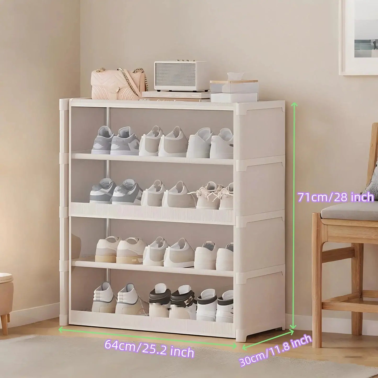 5/7-Layer Shoe Cabinet Dustproof Shoe Rack Shoe Hanger Organizer Shelf Holder Shoe Storage Cabinet Space Saving With Clear Lid from PriceLows™