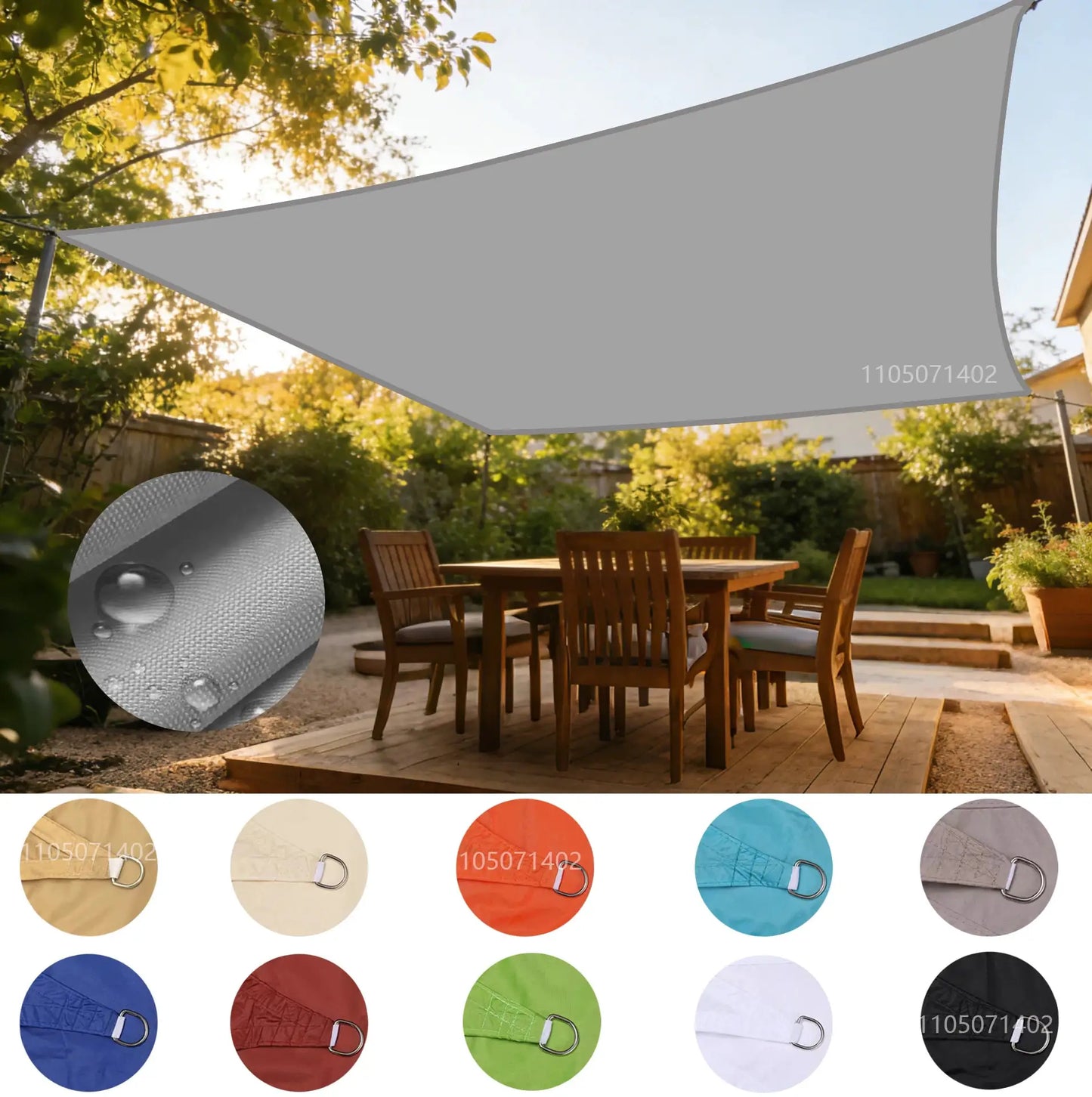 Waterproof Sun Shade Sail | Uv Block | D-Rings | Rectangular