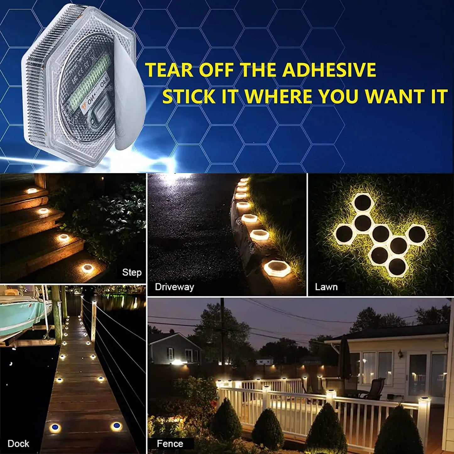 Solar Lights Outdoor Solar Garden Step Lighting Waterproof For Stairs Patio Pathway Yard Fence Wall Lamp Christmas Decoration from PriceLows™