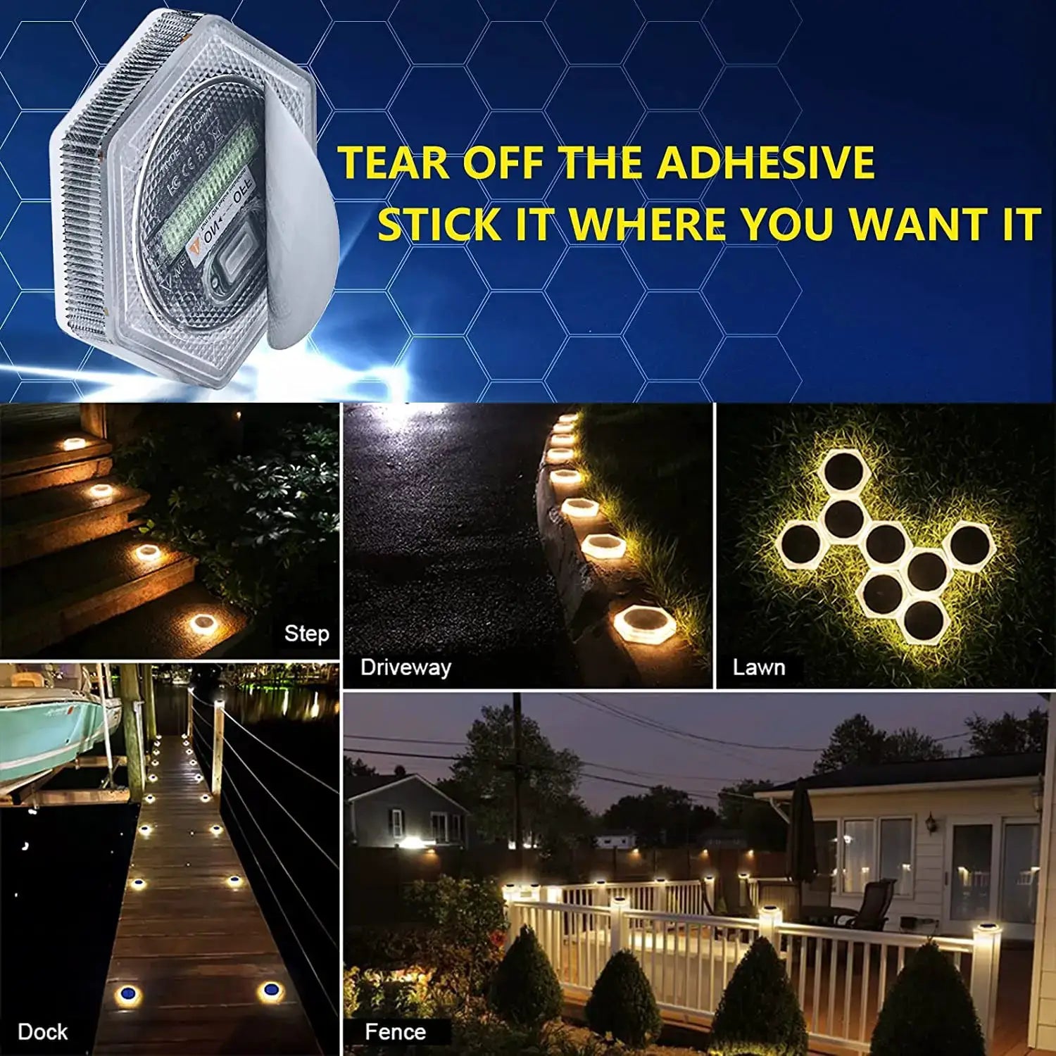 Solar Lights Outdoor Solar Garden Step Lighting Waterproof For Stairs Patio Pathway Yard Fence Wall Lamp Christmas Decoration from PriceLows™