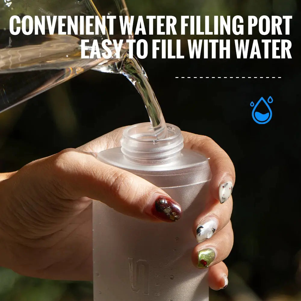 WRELS Folding Collapsible Water Bottle Running Water Bottle Soft Flask TPU BPA-Free Camping Hiking Travel Folding Water Bottle from PriceLows™