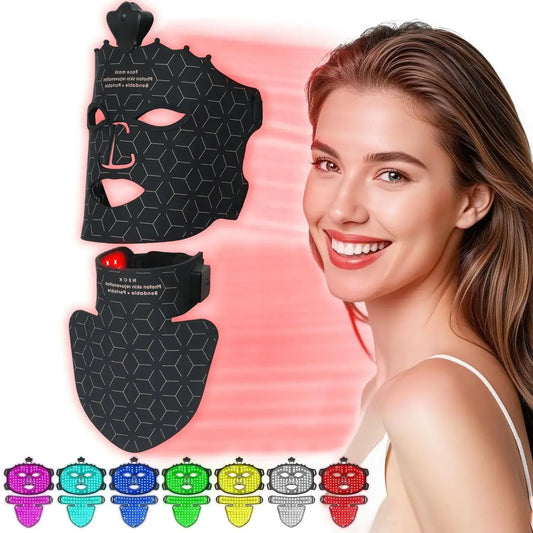 Red Light 7 Colors LED Face Mask Therapy Beauty Mask for Anti-Aging Wrinkles Skin Rejuvenation Lifting Tighten Home Use Tool from PriceLows™