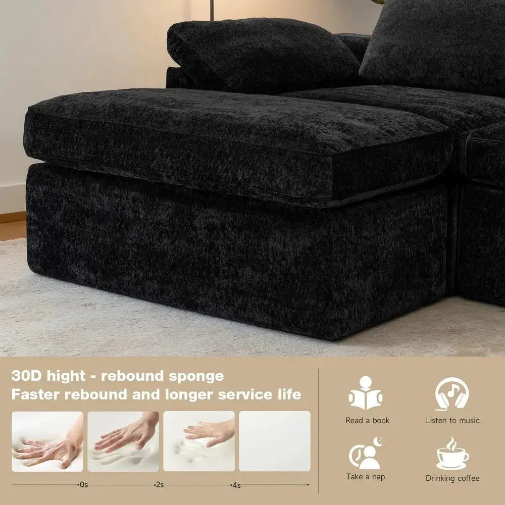 Modular Sectional Sofa | U-Shape Design | Deep Seat Comfort | 5-Seater from PriceLows™
