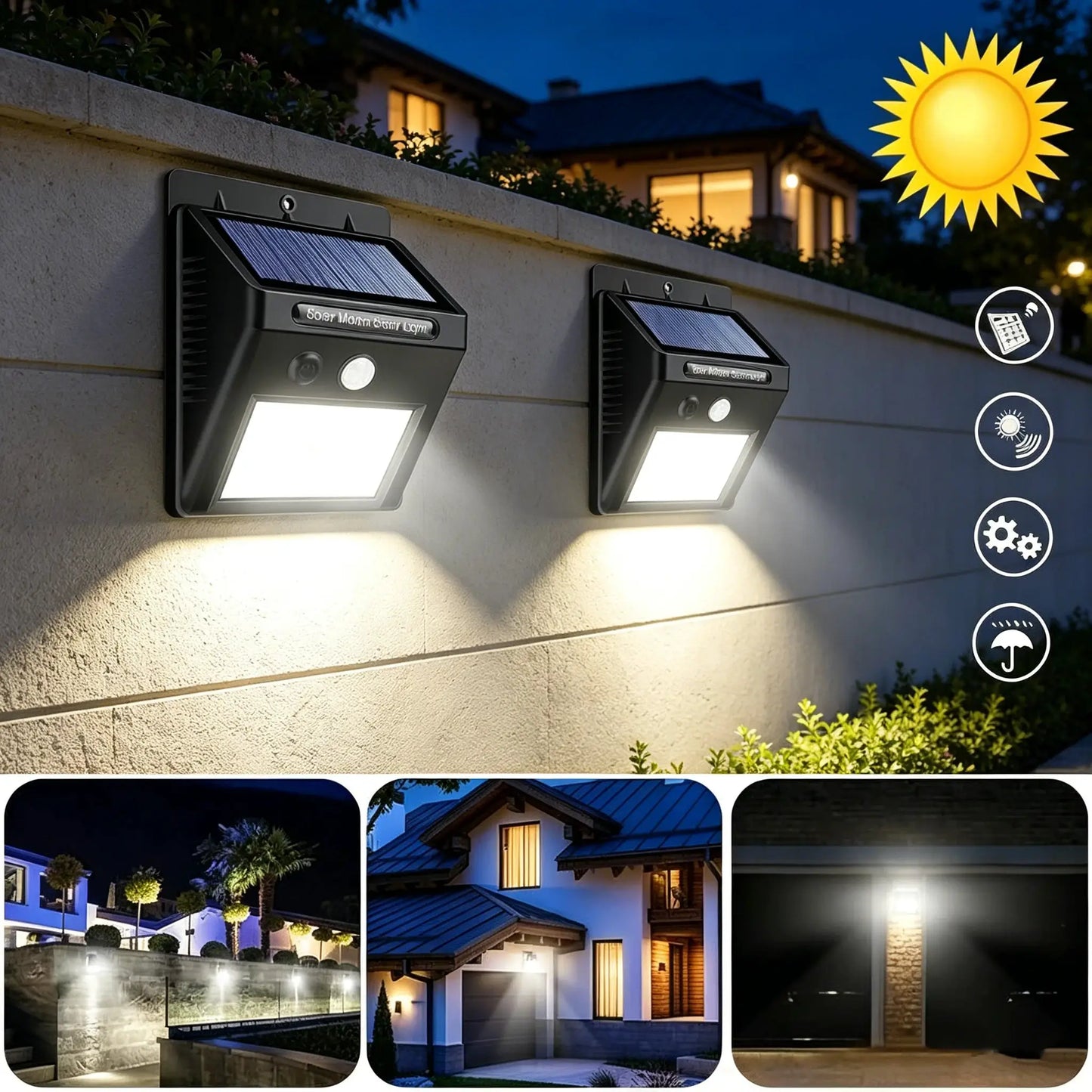 30 LED Solar Motion Sensor Wall Light IP65 Waterproof Outdoor Security Lighting Wireless Garden Courtyard Pathway Decoration from PriceLows™