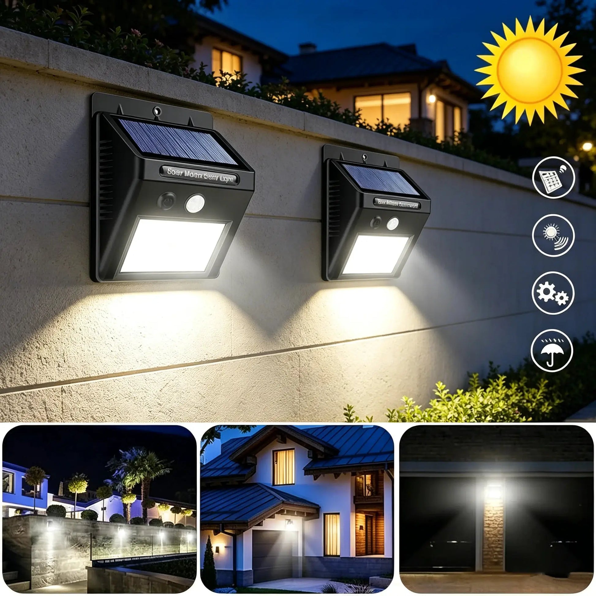 30 LED Solar Motion Sensor Wall Light IP65 Waterproof Outdoor Security Lighting Wireless Garden Courtyard Pathway Decoration from PriceLows™