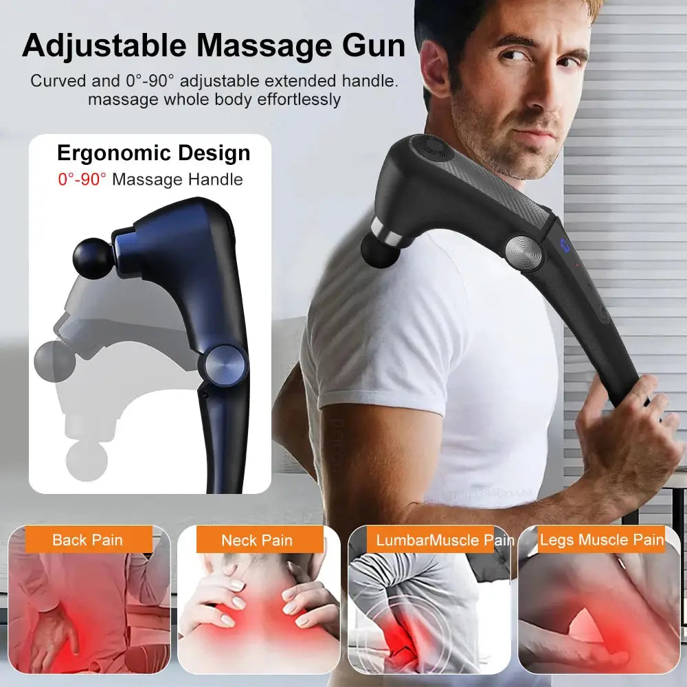 Percussion Massage Gun | High Frequency Battery Powered | Ergonomic Handle