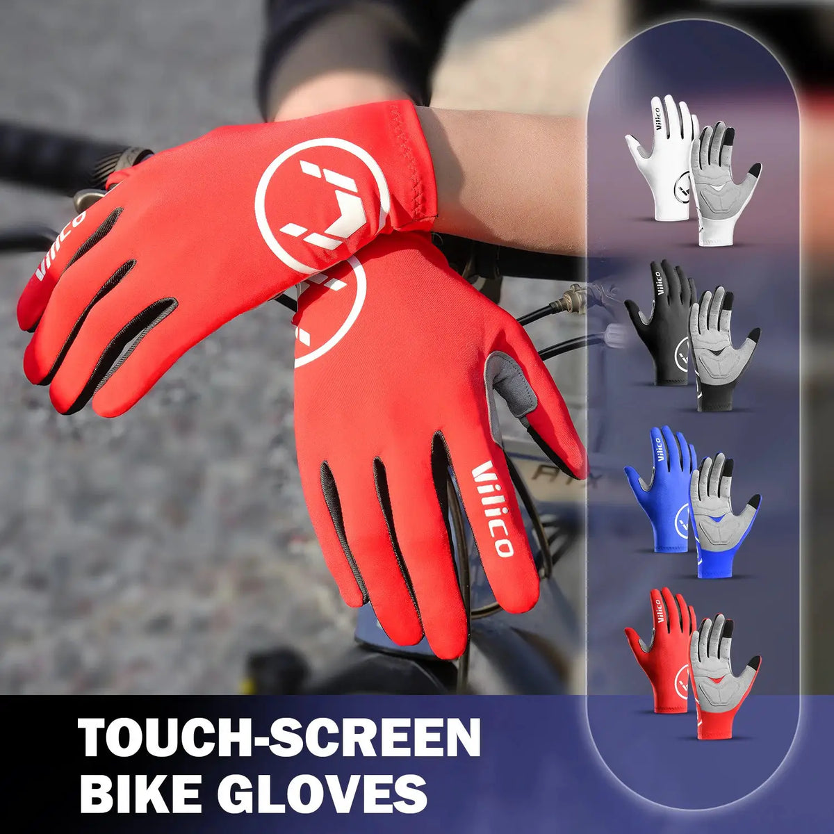 Cycling Gloves | Touch Screen Compatible | Gel Palm Padding | Unisex
