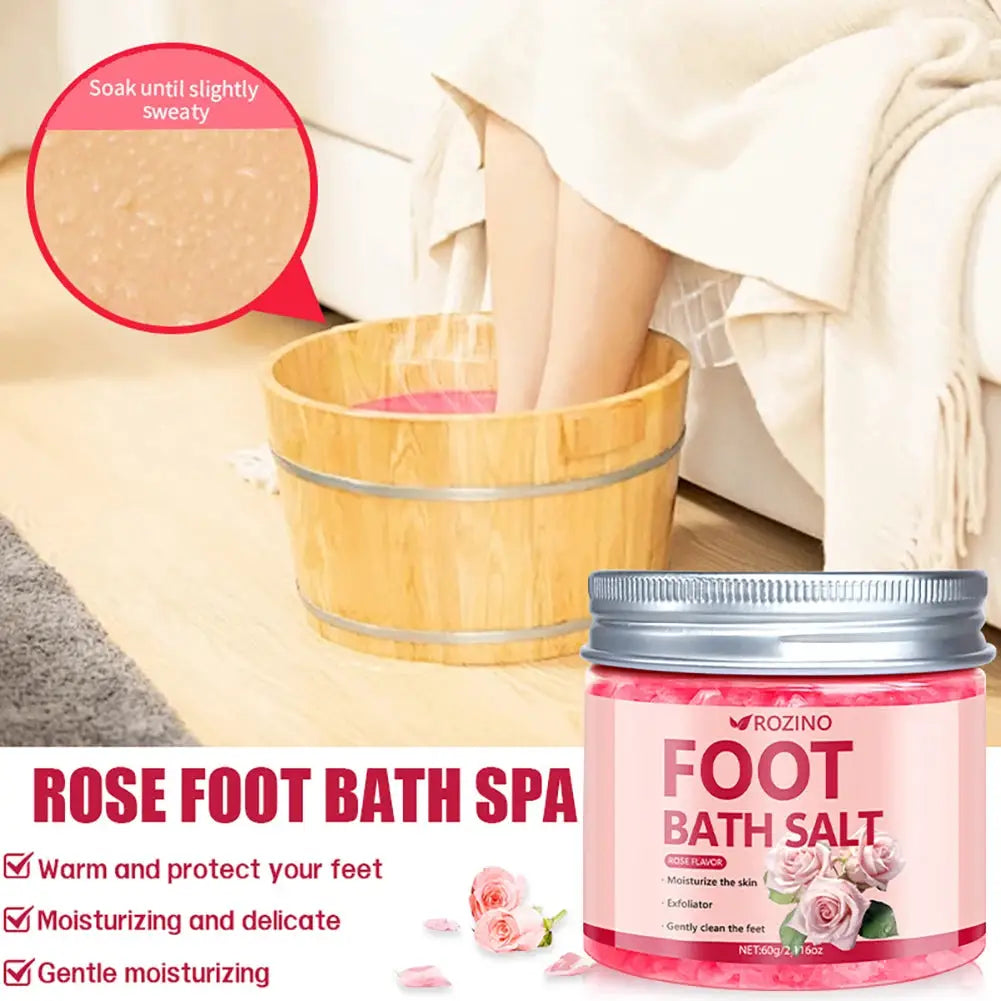 Rose Infused Sea Salt | Exfoliating Bath Soak | Deep Cleansing Manicure Pedicure