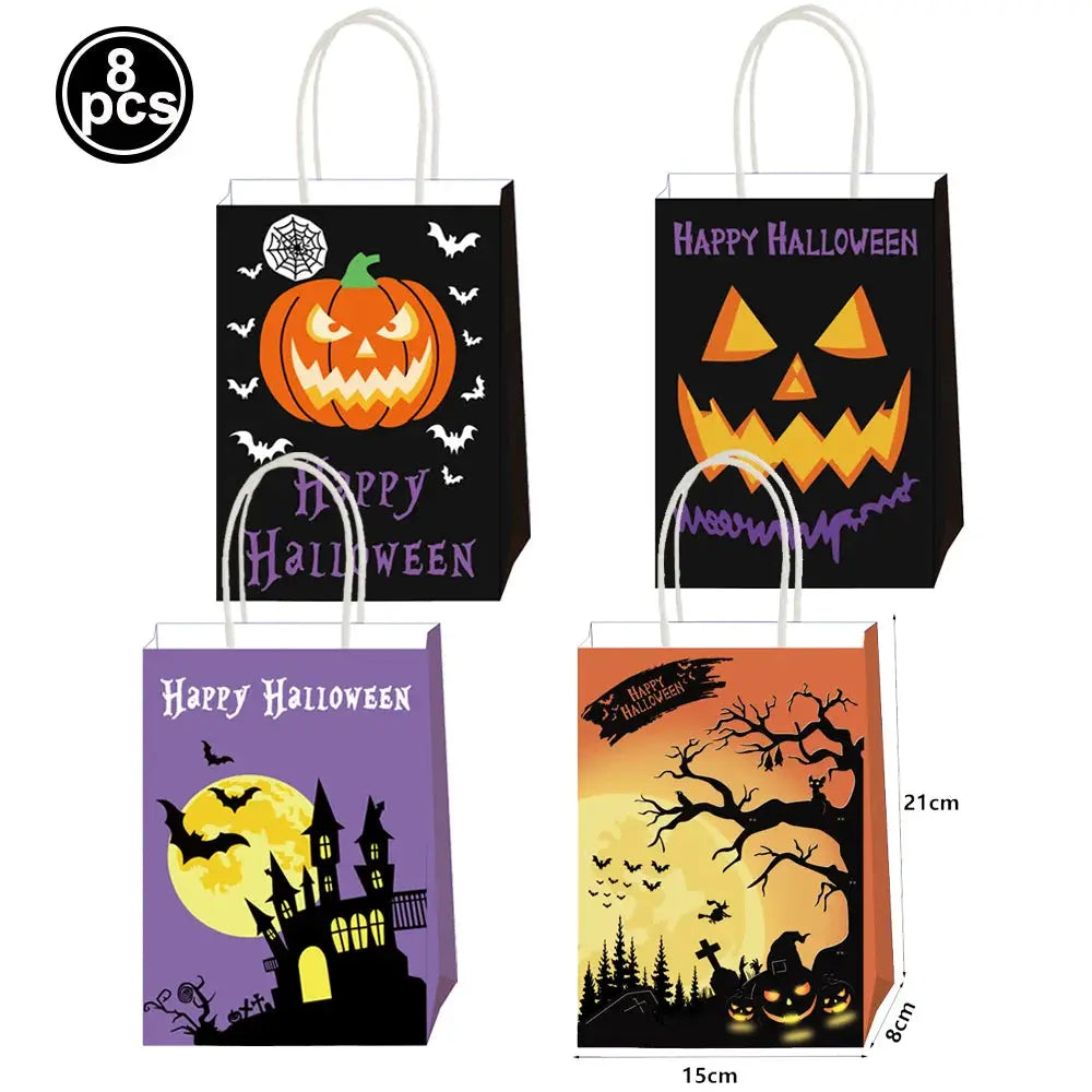 Halloween Party Supplies | Paper | Pumpkin Theme | Tableware Set