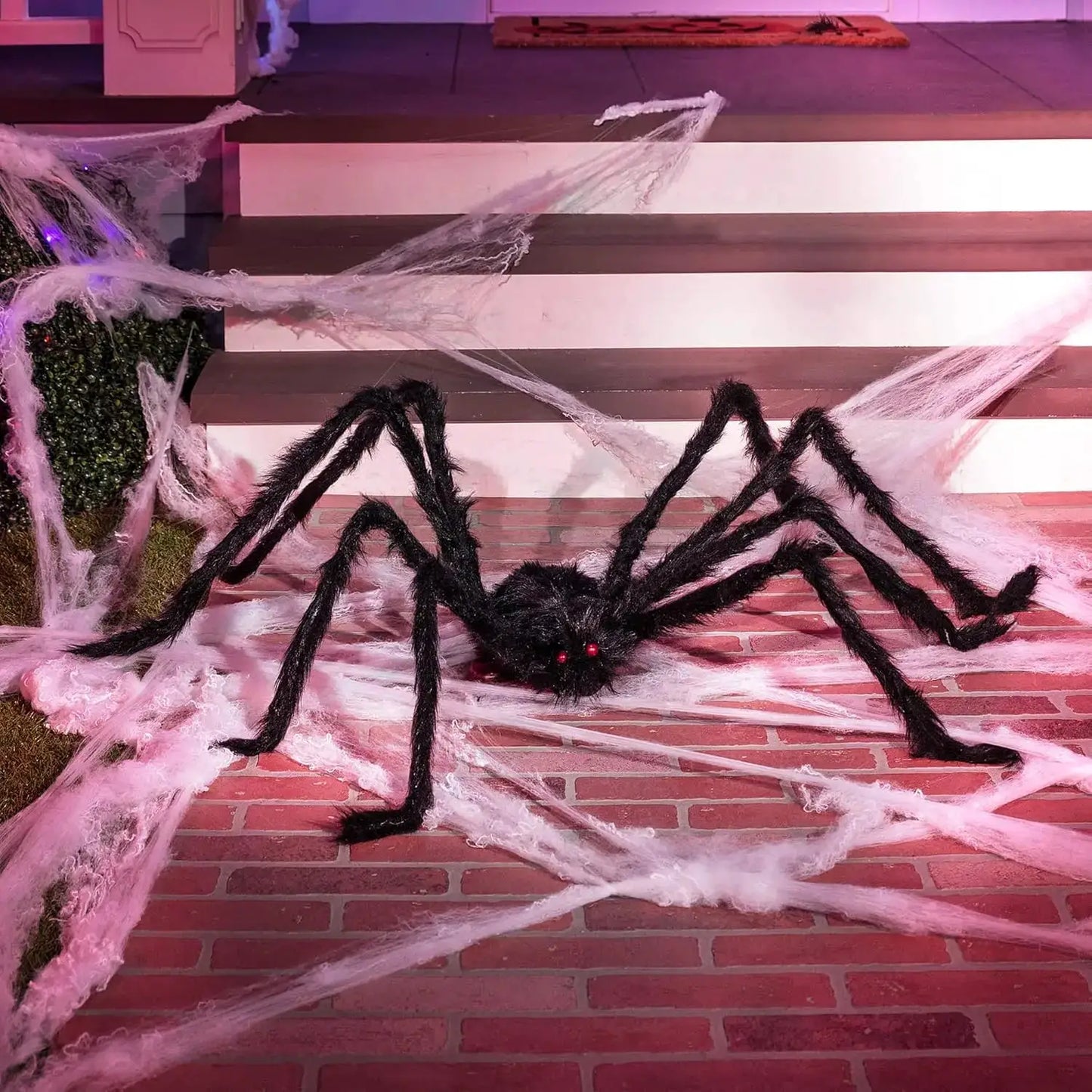 JOYFY 5 Ft Large Spider Halloween Outdoor Decorations Giant Spiderr for Yard Lawn Garden Patio Scary Halloween Outside Decor from PriceLows™