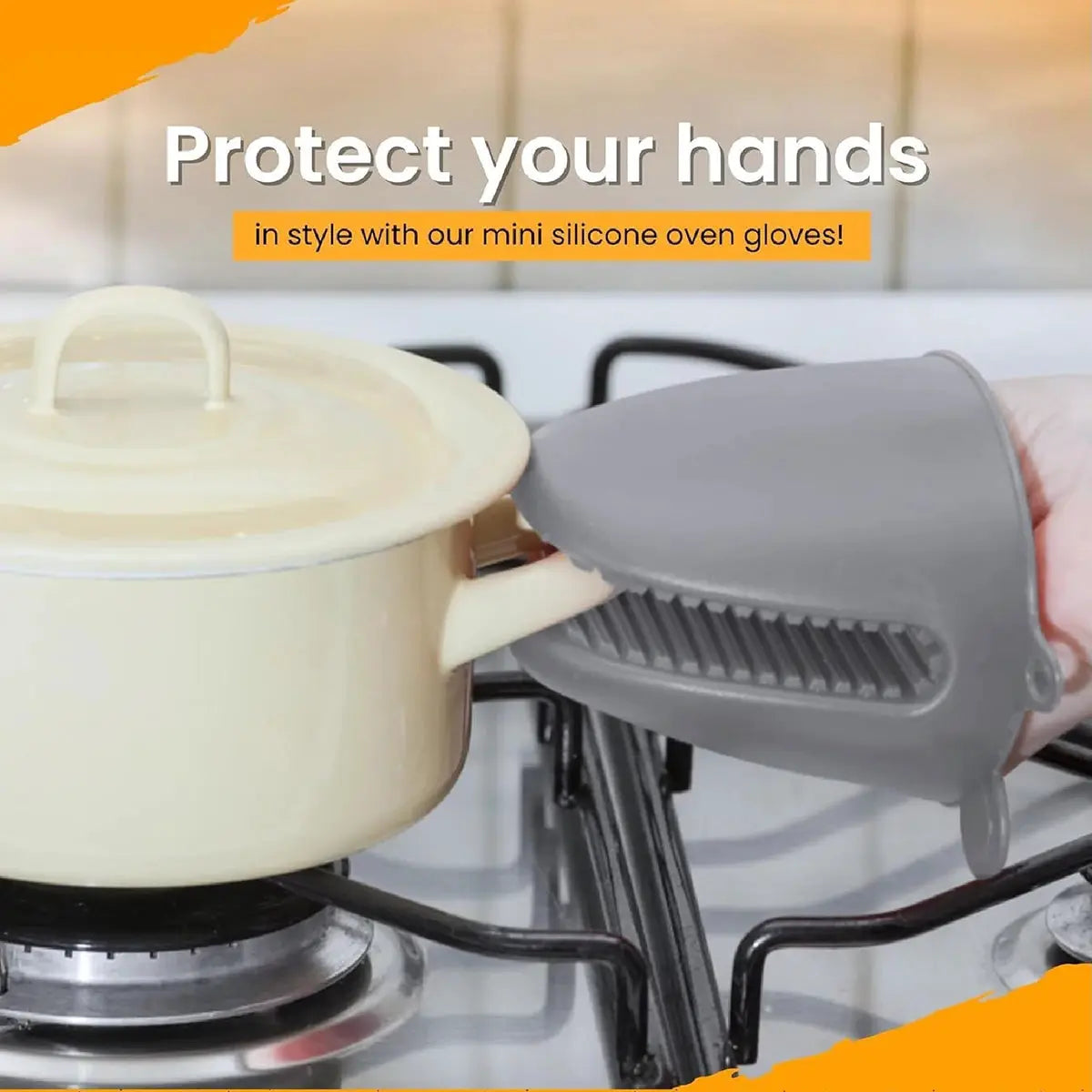 Silicone Oven Gloves | Heat Resistant | Non Slip | 11 Colors 2 Pack