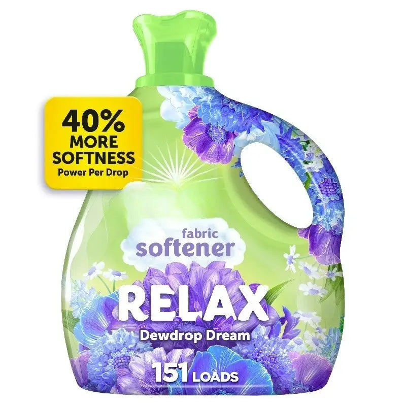 Liquid Fabric Softener | Dewdrop Dream Scent | 101 Fl Oz | 151 Loads