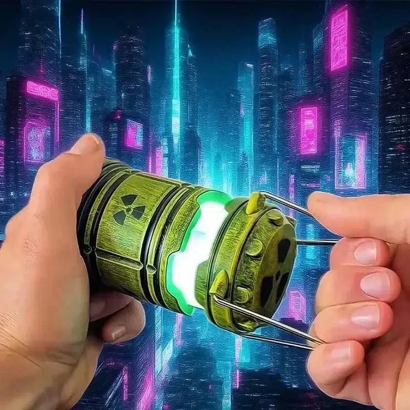Halloween Nuclear Reactor Night Light 3D LED Novelty Lamp for Couples Glowing Bedroom Decoration Quirky Science Theme Gift Prop from PriceLows™