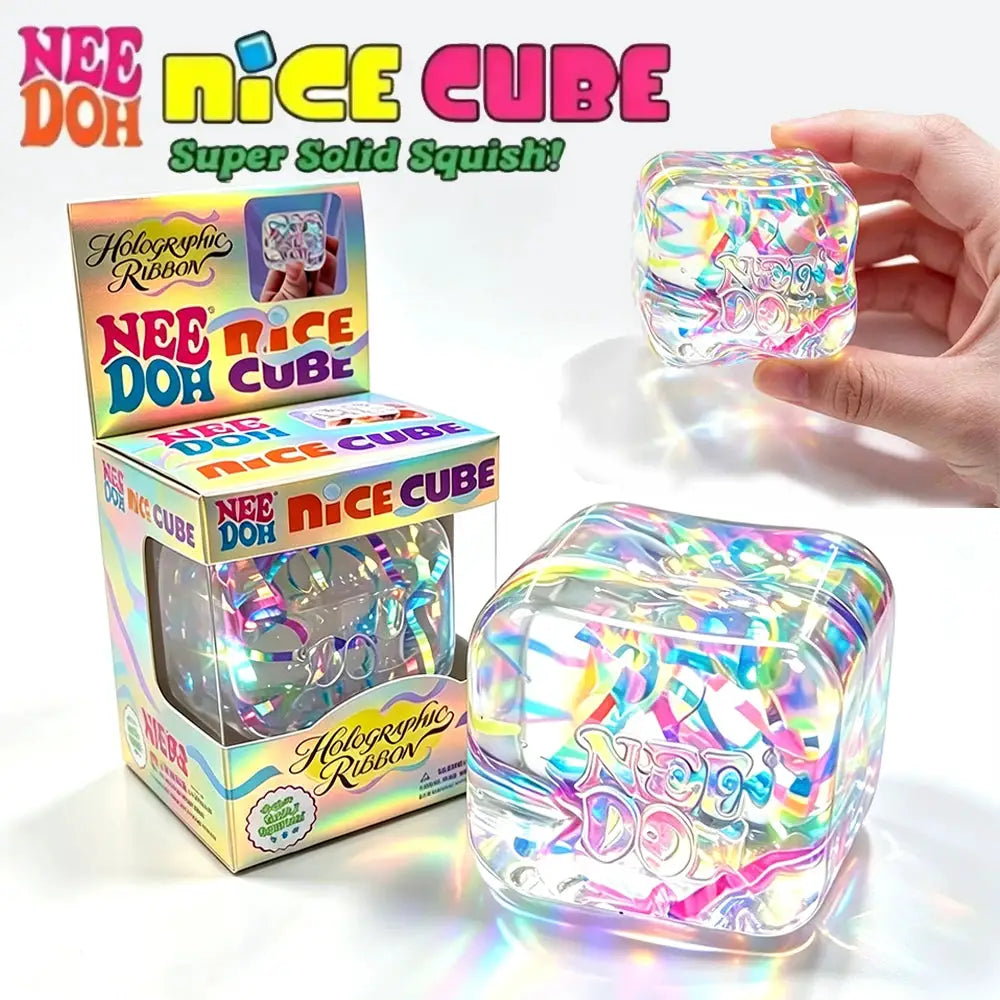 Sensory Fidget Toy | Holographic Ribbon Squeeze | Colorful Malleable Texture