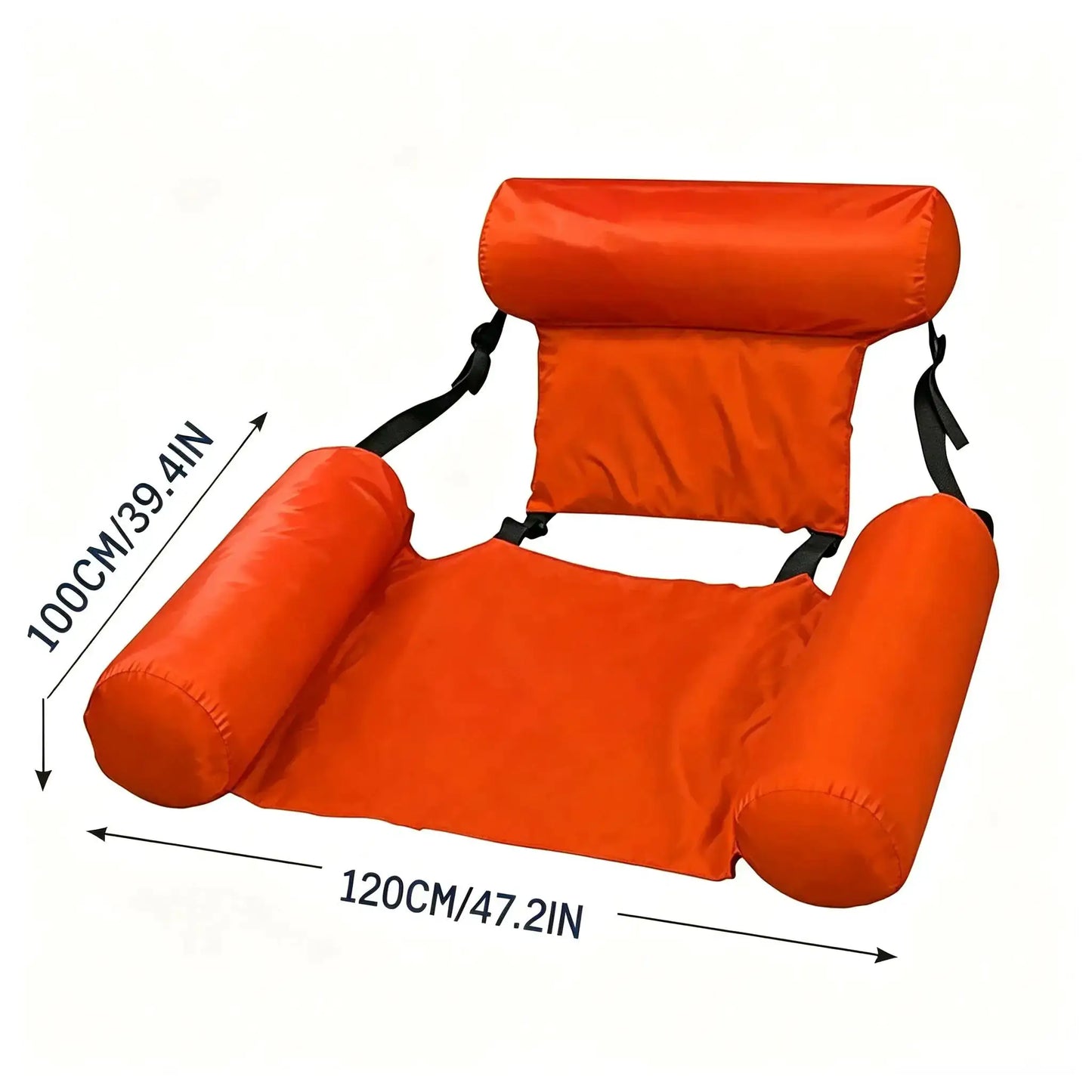 Inflatable Floating Lounger | 100x120 cm | Foldable Portable | Pool Beach